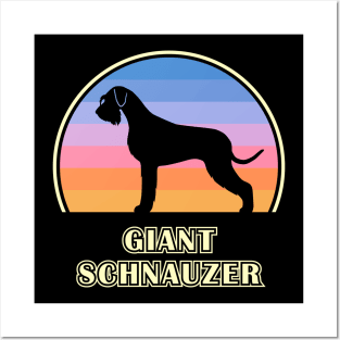 Giant Schnauzer Vintage Sunset Dog Posters and Art